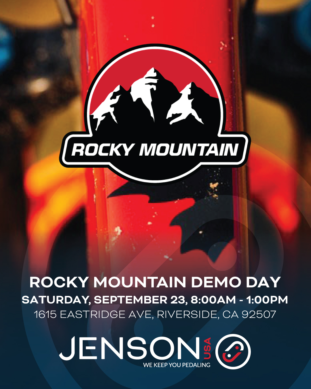 Flyer with details for Rocky Mountain Bike Demo