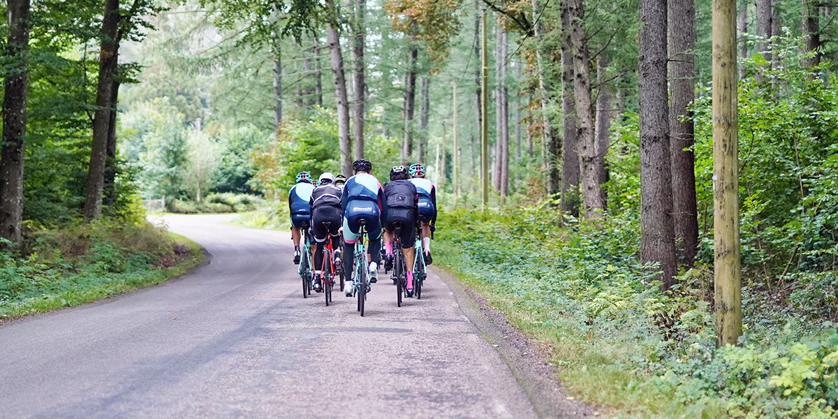 Group of road bike riders